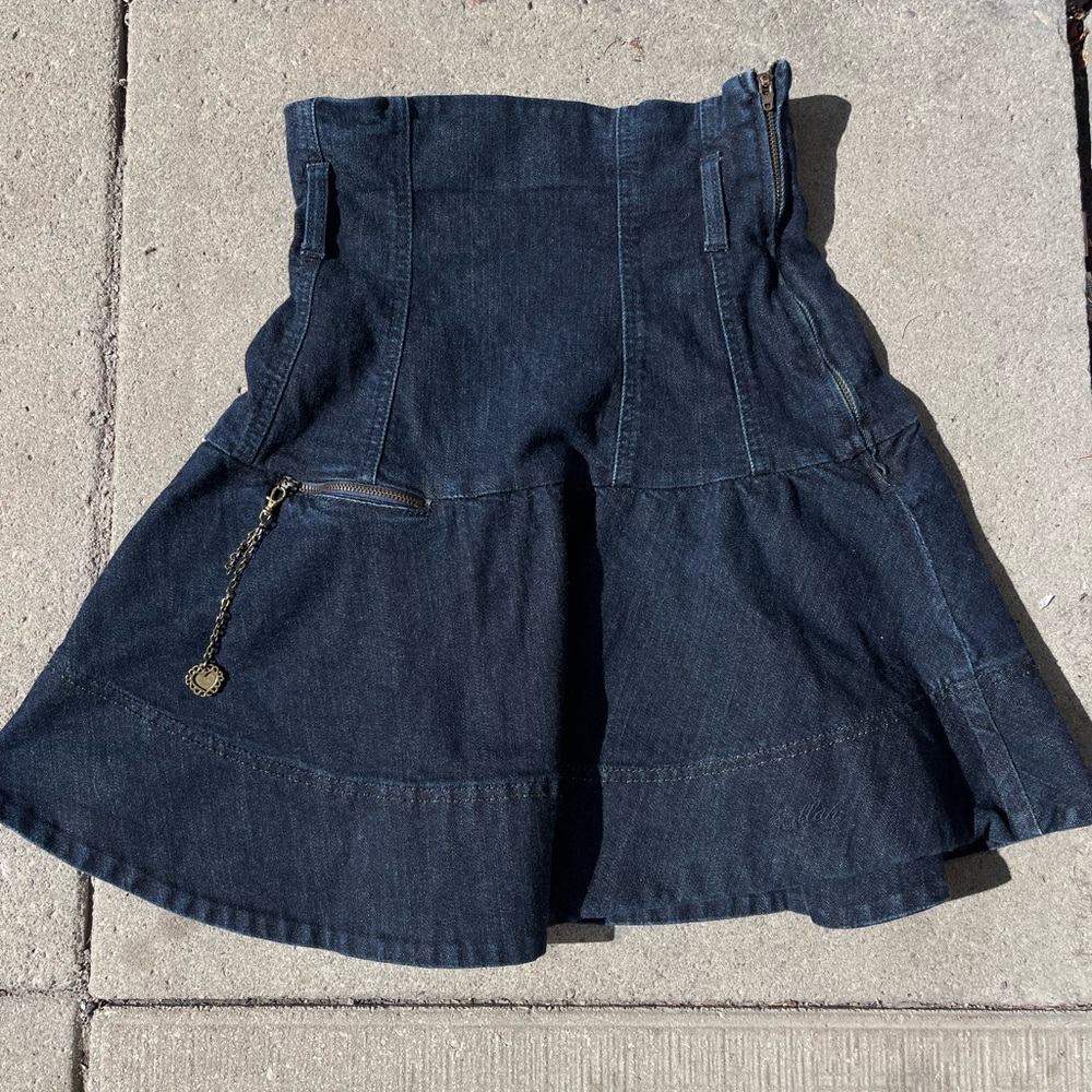 Dark Denim Killah miss sixty skirt with chain